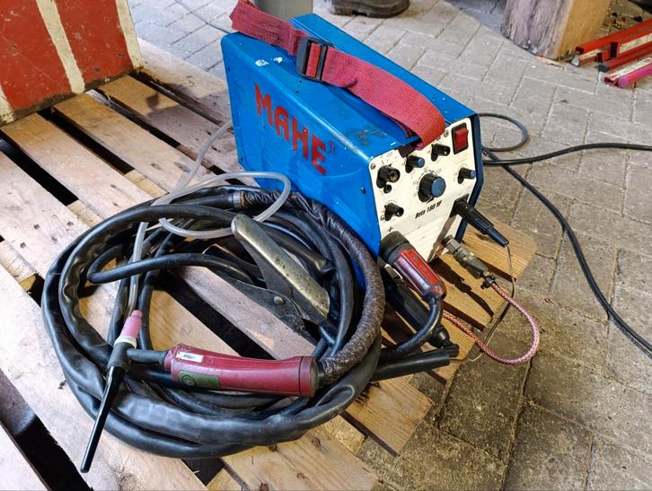 Mahe 180A TIG lasapparaat + lasdraden, Doe-het-zelf en Verbouw, Gereedschap | Lasapparaten, Gebruikt, Tig, 150 tot 250 ampère