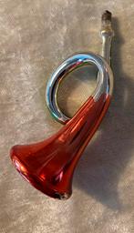 OUD ANTIEK GLAZEN KERSTBOOM KERSTBAL VERSIERING POSTHOORN, Diversen, Kerst, Ophalen of Verzenden, Gebruikt