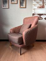 Chesterfield Dareton - Bruin - Leer, Huis en Inrichting, Fauteuils, Ophalen of Verzenden, Nieuw, 75 tot 100 cm, Leer