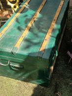 Mooie houten hutkoffer (scheepskist)+ijzer beslag (brocante), Gebruikt, 50 tot 100 cm, Ophalen of Verzenden, Minder dan 50 cm