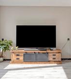Stoer Tv-meubel met schuifdeuren, Ophalen, Gebruikt, 150 tot 200 cm, Eikenhout