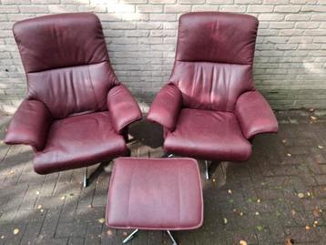 Leren Draai Fauteuils Anderssons Sweden made by Montel  beschikbaar voor biedingen