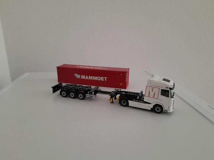 Daf XG+ Mammoet Ferry met Mammoet 40 voets container ., Hobby en Vrije tijd, Modelauto's | 1:50, Nieuw, Bus of Vrachtwagen, Wsi