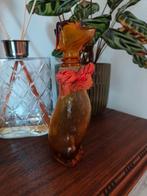 Glazen Empoli teckel 22 cm hoog amberkleurig, Ophalen of Verzenden