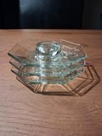 LUMINARC OCTIME - 3 helder glazen eierdopjes - jaren '80, Ophalen of Verzenden