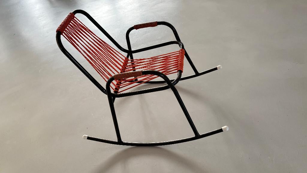 Vintage Scoubidou Spaghetti kinder schommelstoel Torck 50's, Ophalen of Verzenden, Gebruikt, Overige typen