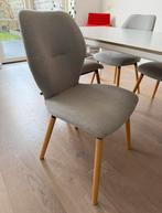 2x eetkamerstoel Hera van Goossens - grijs, Huis en Inrichting, Stoelen, Ophalen, Twee, Zo goed als nieuw, Stof