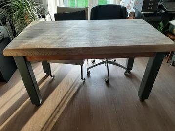 Robuuste Eiken Eettafel/Werktafel - 7cm Blad! beschikbaar voor biedingen