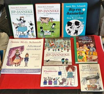 8x boek Annie M.G. Schmidt, Floddertje/Jip & Janneke/Wiplala beschikbaar voor biedingen