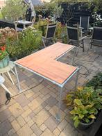 Stoer bureau met steigerpijpen, Ophalen, Zo goed als nieuw, Bureau