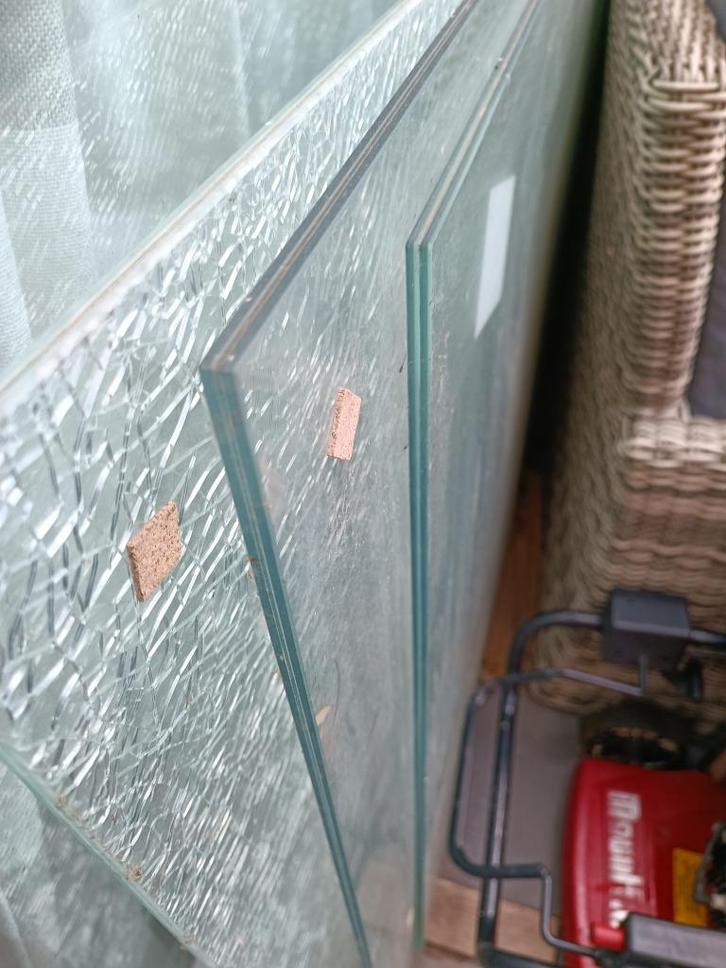 glazen platen voor terrasoverkapping of scheidingswand, Doe-het-zelf en Verbouw, Glas en Ramen, Zo goed als nieuw, Glasplaat, 160 cm of meer