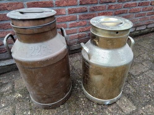 keer melk bussen 1keer zink ronden ketel 1 keer emalje ketel, Tuin en Terras, Tuinwanddecoratie, Gebruikt, Ophalen of Verzenden