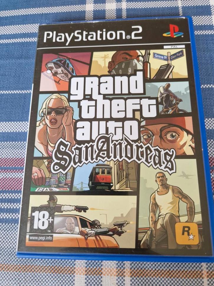 GTA San Andreas - PS2 Klassieker!, Spelcomputers en Games, Games | Sony PlayStation 2, Gebruikt, Avontuur en Actie, 1 speler, Vanaf 18 jaar