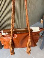 Koeienhuid Leren Schoudertas - Bohemian Stijl, Sieraden, Tassen en Uiterlijk, Tassen | Damestassen, Ophalen of Verzenden, Gebruikt