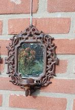 Wandspiegel met waxinelichthouder, Ophalen of Verzenden, Gebruikt