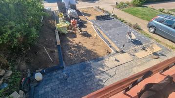 Tegels terras/oprit 40m2 antraciet NIEUW beschikbaar voor biedingen