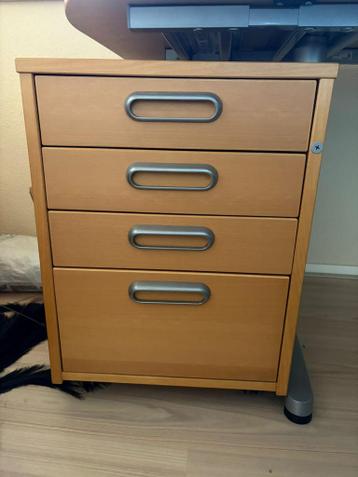 Bureau met losse ladenkast en kast - afbeelding 4