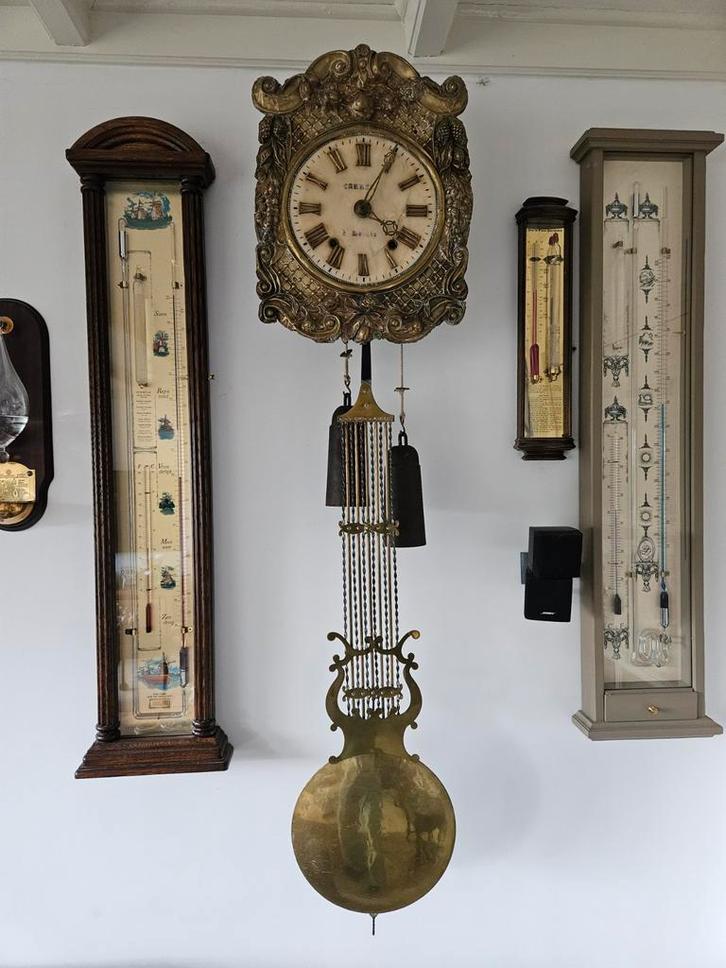 Zeer apparte comtoise klok, Antiek en Kunst, Antiek | Klokken, Ophalen