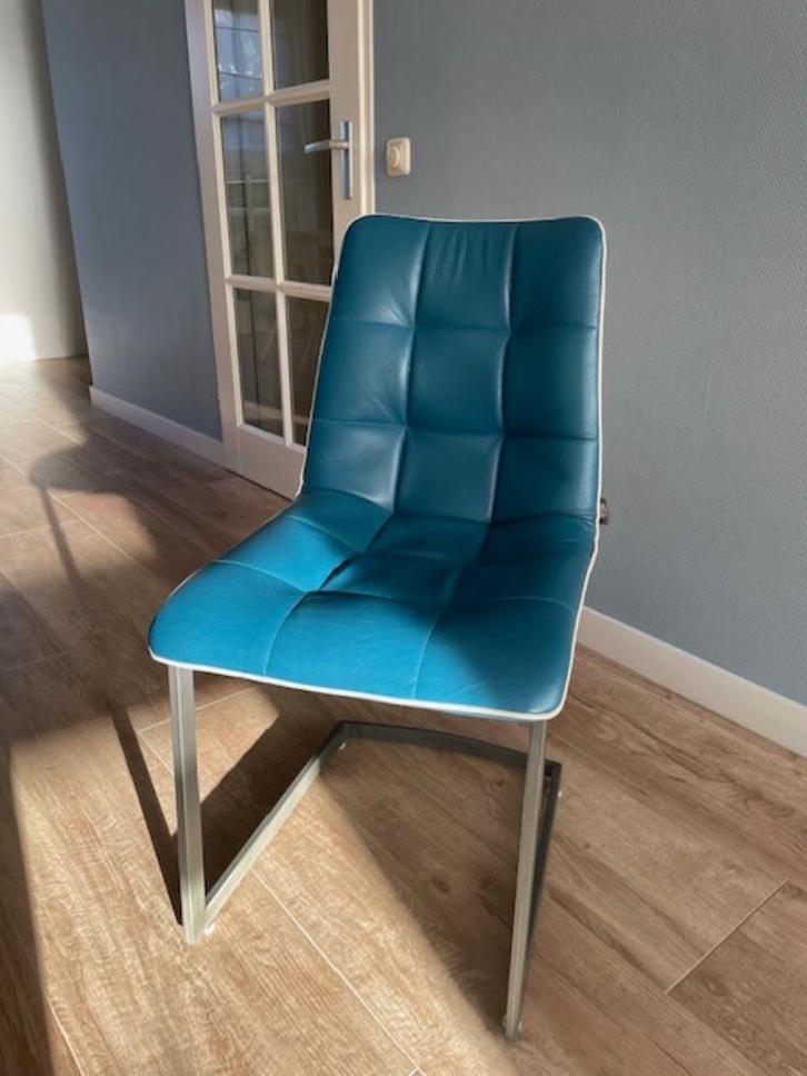 Henders en Hazel eetkamerstoelen, Huis en Inrichting, Stoelen, Gebruikt, Vijf, Zes of meer stoelen, Blauw, Ophalen