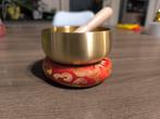 Tibetaanse klankschaal met ring en klopper, Ophalen of Verzenden, Zo goed als nieuw, Melodische percussie