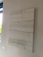 Abstract Structuurschilderij 60x90cm Beige Taupe, Ophalen of Verzenden