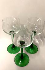 Prachtige vintage groene hoge glazen, Ophalen of Verzenden, Zo goed als nieuw, Overige typen