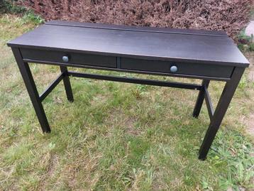 IKEA Hemnes bureau met 2 lades - bruin/zwart beschikbaar voor biedingen