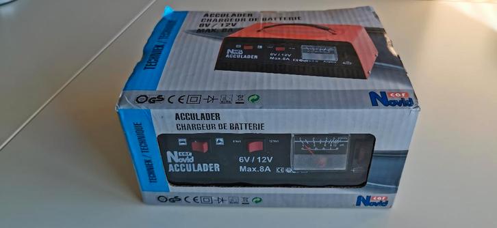 Novid auto/motor acculader 6V/12V, Auto diversen, Overige Auto diversen, Ophalen