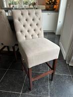 2 x landelijke barkruk beige van De Brocante Opkamer, Huis en Inrichting, Barkrukken, Ophalen, Zo goed als nieuw