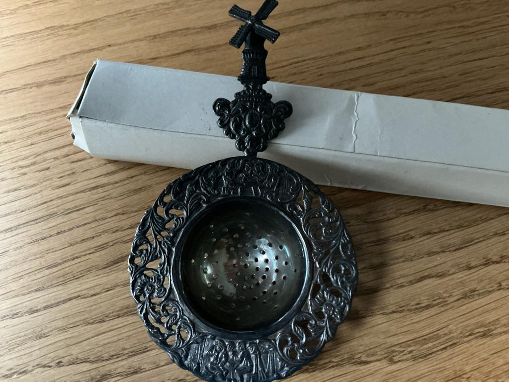Antiek zilver theezeefje met molen, Antiek en Kunst, Ophalen of Verzenden
