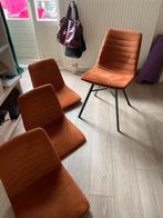 !GRATIS AFHALEN! Terracotta kleurige stoffen stoelen., Huis en Inrichting, Stoelen, Vier, Gebruikt, Ophalen, Overige kleuren