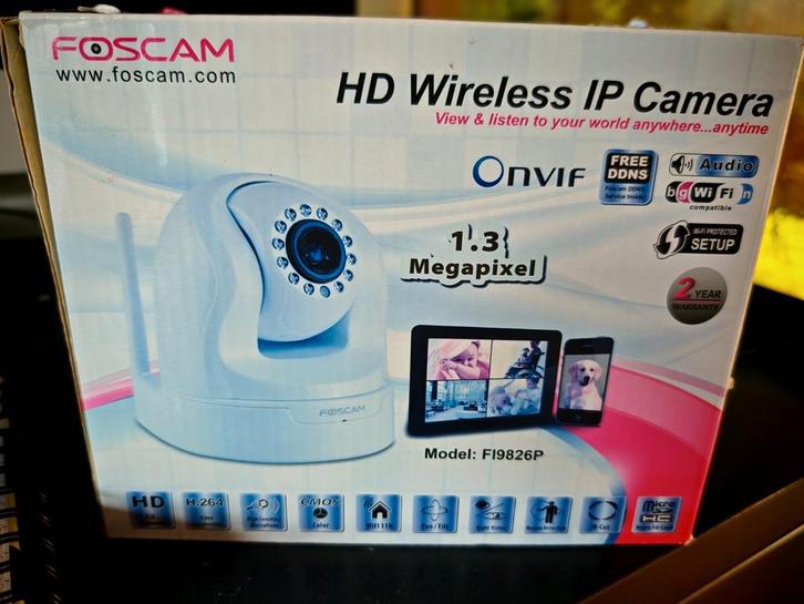Foscam HD Draadloze IP Camera-gebruikt maar in nieuwe staat, Audio, Tv en Foto, Videobewaking, Nieuw, Binnencamera, Ophalen of Verzenden