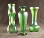Drie antieke iriserende Jugendstil vazen, Ophalen of Verzenden