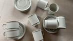 MOSA FANTASY 6 koffie / 2 thee kop en schotels ,grijze lijn, Huis en Inrichting, Keuken | Servies, Gebruikt, Ophalen of Verzenden