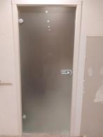Glazen deur. Melkglas, Ophalen, 80 tot 100 cm, Binnendeur, Zo goed als nieuw