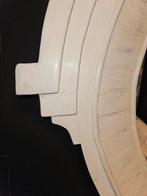 Spiegel in dikke houten lijst oud wit, Ophalen of Verzenden, Nieuw, Rechthoekig, Minder dan 100 cm