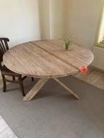 Ronde houten eettafel, Rond, Ophalen of Verzenden, Zo goed als nieuw, Vijf personen of meer