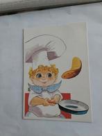 WILL BERG.   PANNENKOEKEN BAKKER 1986, Verzamelen, Ansichtkaarten | Themakaarten, Ophalen of Verzenden, 1960 tot 1980