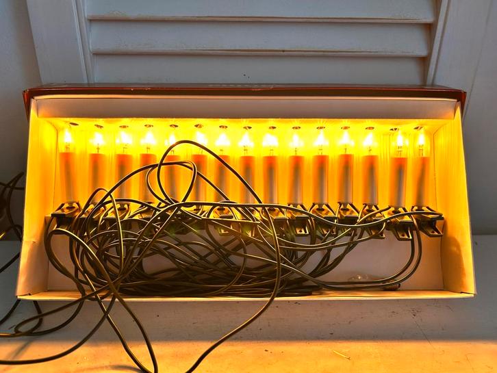 Vintage Philips 15 kerstboom lampjes verlichting helder, Diversen, Kerst, Nieuw, Ophalen
