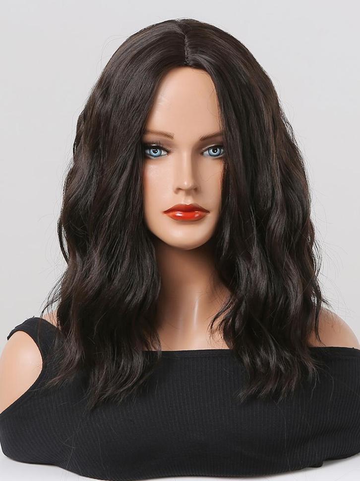 Dames Half Lange Donkerbruine Pruik Met Slag Haar Vrouwen, Sieraden, Tassen en Uiterlijk, Uiterlijk | Haarverzorging, Nieuw, Pruik of Haarverlenging