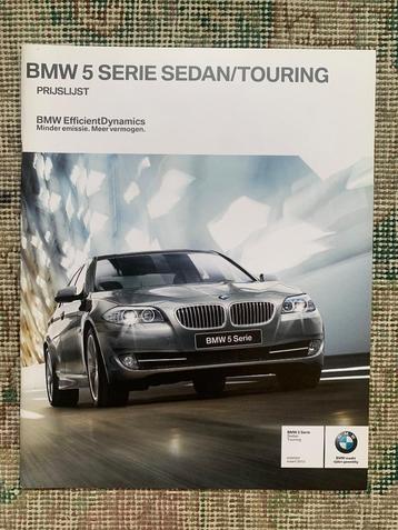 Nederlandse prijslijst BMW 5-serie sedan touring F10 2013 beschikbaar voor biedingen