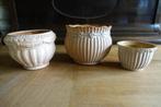 3 matte terra cotta bloempotten - bakjes - nr 2 - v.a 1,00, Tuin en Terras, Bloempotten, Ophalen of Verzenden, Terracotta, Binnen