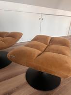 Dutchbone Hocker/Bar Fluweel Goudbruin/Okergeel, Minder dan 50 cm, Gebruikt, Minder dan 75 cm, Ophalen of Verzenden