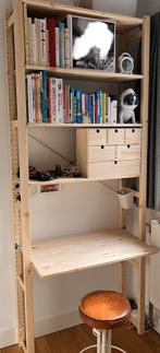 IKEA ivar kast met zelfgemaakt bureau, Ophalen, Zo goed als nieuw