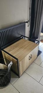 PawHut Kattenbak met handvat houten kast, Dieren en Toebehoren, Kattenbakken, Ophalen of Verzenden, Zo goed als nieuw, Gesloten