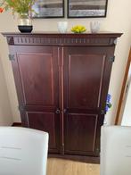 Kast roodbruin hout diep en compact, Ophalen, Zo goed als nieuw, 50 tot 75 cm, 50 tot 100 cm