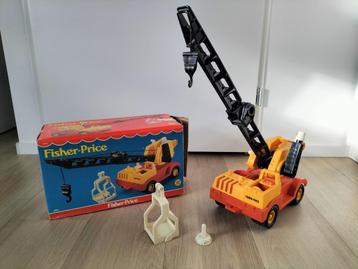 Vintage Fisher-Price Husky Helpers Boom Kraan 0314 + Doos beschikbaar voor biedingen