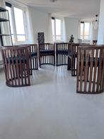 hardhouten eetkamer stoelen koloniale stijl mahonie 6 stuks, Huis en Inrichting, Stoelen, Ophalen, Bruin, Koloniaal, Zo goed als nieuw