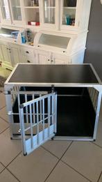 Aluminium honden bench dubbel deur, Ophalen of Verzenden, Zo goed als nieuw