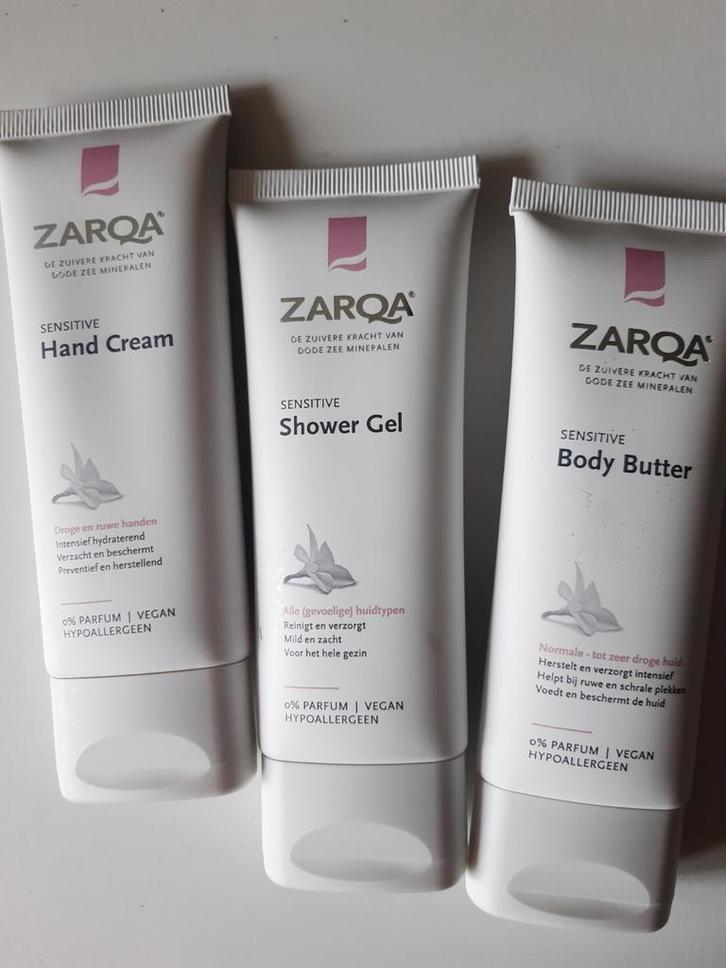 Zarqa NIEUW handcrème showergel EN body butter, Sieraden, Tassen en Uiterlijk, Uiterlijk | Lichaamsverzorging, Nieuw, Ophalen of Verzenden